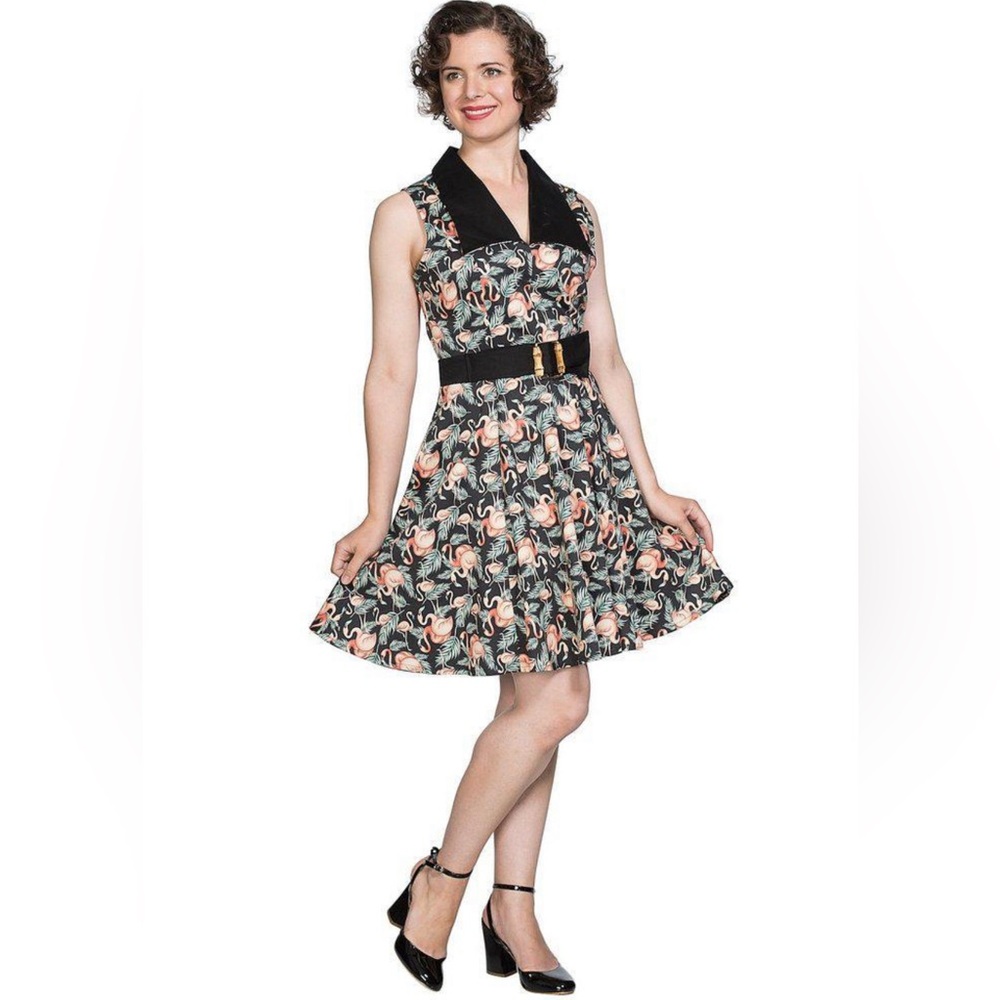 Flamingo Tropical Dress by Banned Retro - Picture 6 of 8